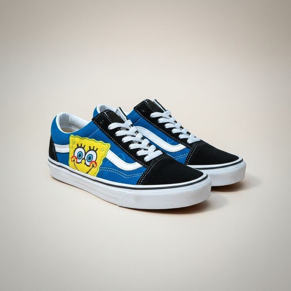 Vans X SpongeBob Old Skool Mens 6 Womens 7.5 Shoes Sneakers Nickelodeon Suede